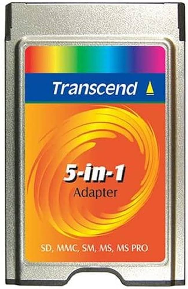 Transcend-5-in-1 PC Card Adapter voor SM/SD/MMC/MS/MS PRO (Nieuw)