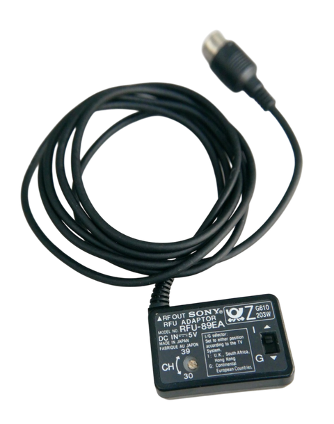 Sony RFU-89EA RF-adapter voor Sony Handycam camcorder, zwart, met kabel en kanaalschakelaar, tweedehands