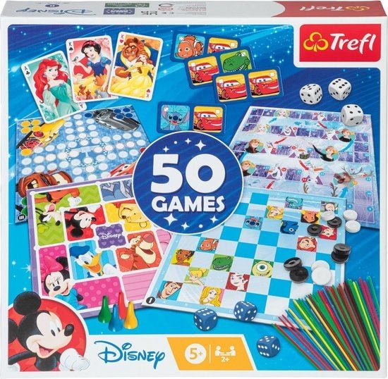Trefl Disney 50 games - Mens Erger je niet - Dammen - Ganzenbord en meer (Nieuw)