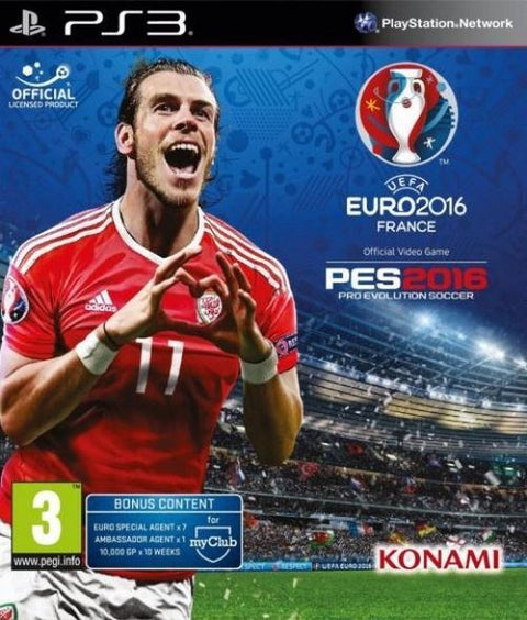 PlayStation 3 UEFA Euro 2016 Pro Evolution Soccer, doos voorkant, tweedehands