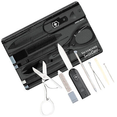 Victorinox-SwissCard Classic Onyx Translucent – 10-in-1 Multitool (Nieuw)