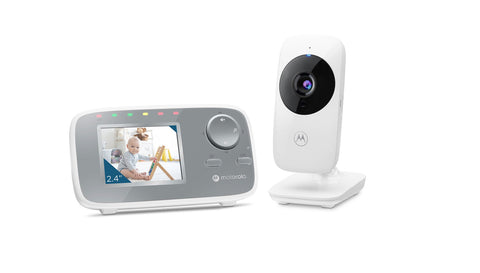 Motorola VM482 videobabyfoon, ouderunit met scherm en camera-unit