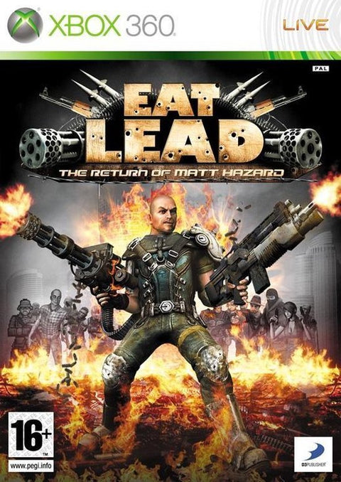 Xbox 360 Eat Lead The Return of Matt Hazard, doos voorkant, tweedehands