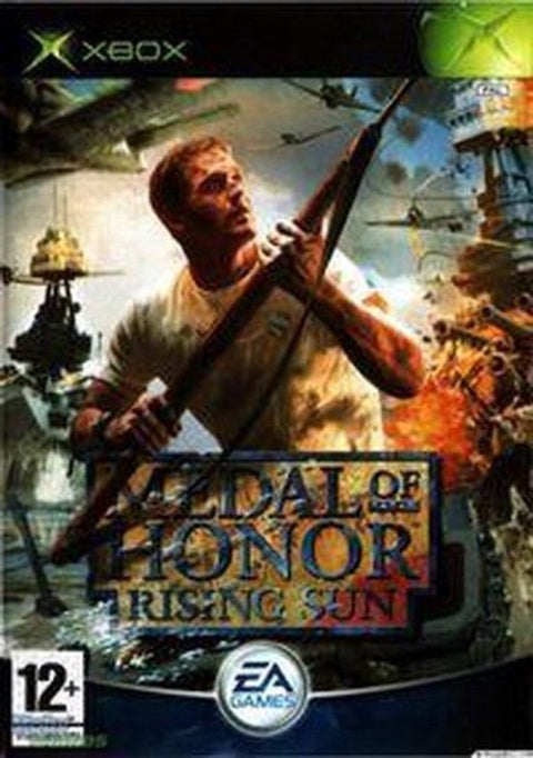 Xbox Medal of Honor Rising Sun, doos voorkant, tweedehands