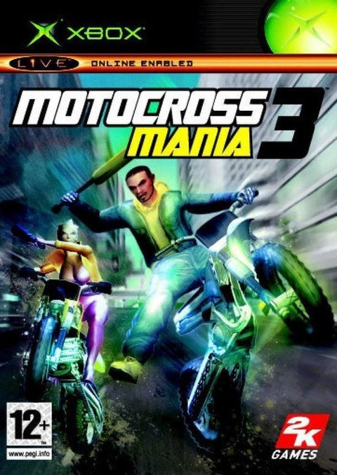Xbox Motocross Mania 3, doos voorkant, tweedehands