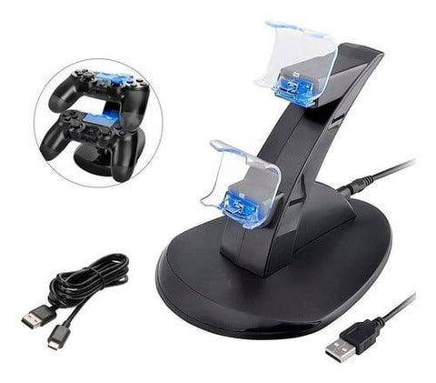 Algemeen-Oplaadstation voor 2x Playstation 4 Controllers (Nieuw)