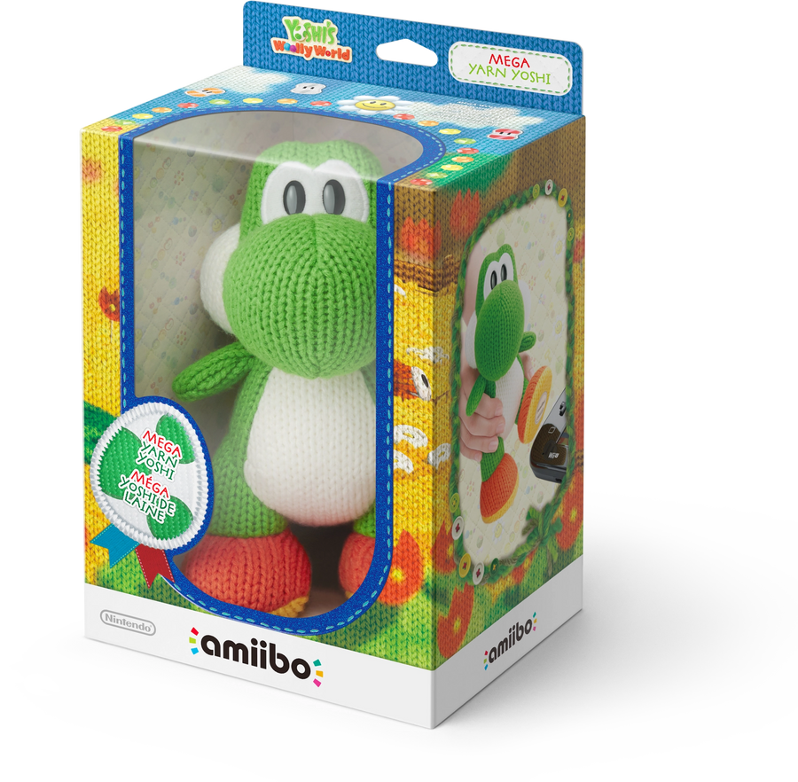 Amiibo-Mega Yarn Yoshi - Yoshi's Woolly World series (Nieuw)