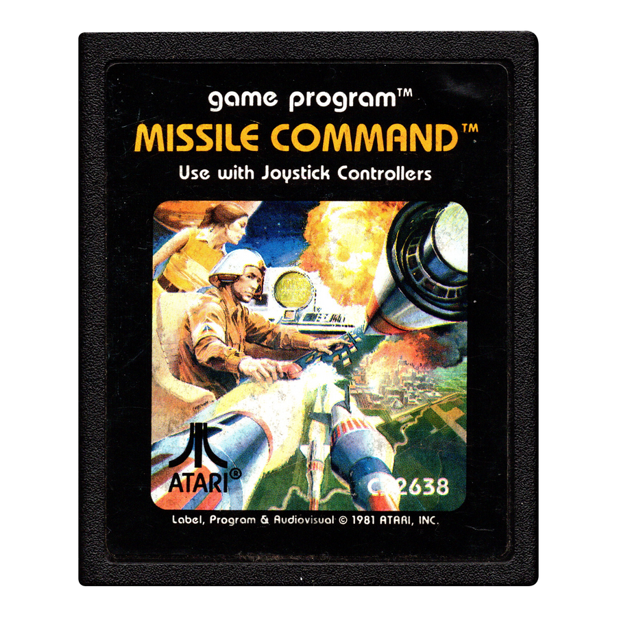 Atari 2600-Game Program Missile Command (CX2638) (Losse Cassette) Tweedehands