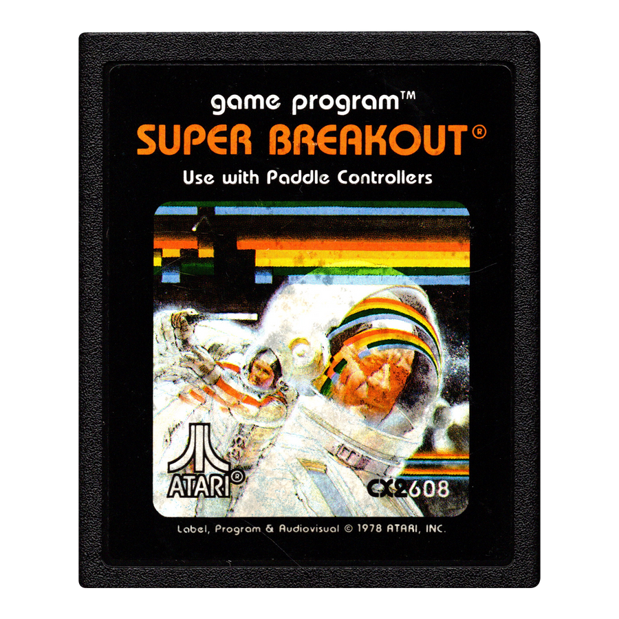Atari 2600-Game Program Super Breakout (CX2608) (Losse Cassette) Tweedehands