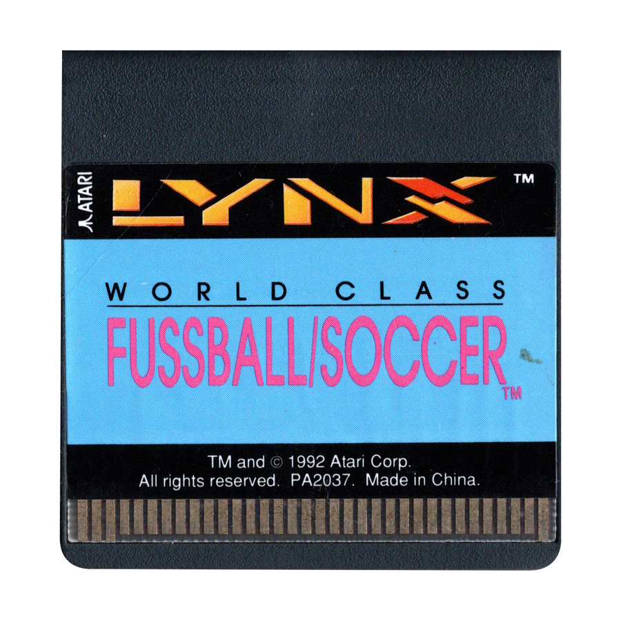 Atari Lynx-World Class Fussball/Soccer (Losse Cassette) Tweedehands