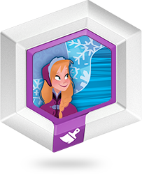 Disney Infinity power disc Frozen Flourish, paarse zeshoekige disc met Anna en ijskristallen