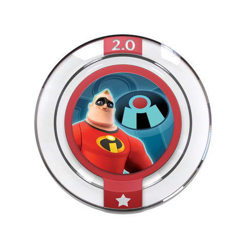 Disney Infinity 2.0 power disc The Glory Days, ronde disc met Mr. Incredible en het Incredibles-logo