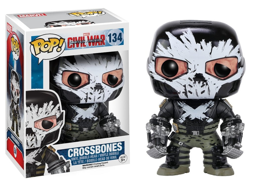 Funko-Pop! Marvel Civil War Machine America: Crossbones - Nr 134 (Nieuw)