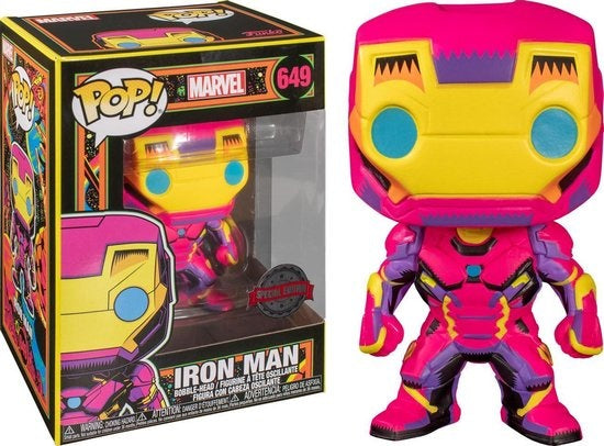 Funko-Pop! Marvel Iron Man Black Light (Nieuw)
