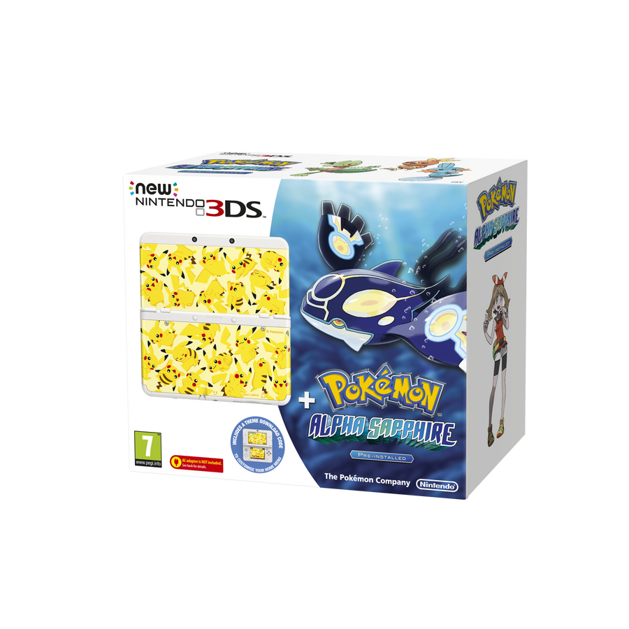 Nintendo-New 3DS Console - Pokemon Alpha Sapphire + Pikachu Edition (In doos) Tweedehands
