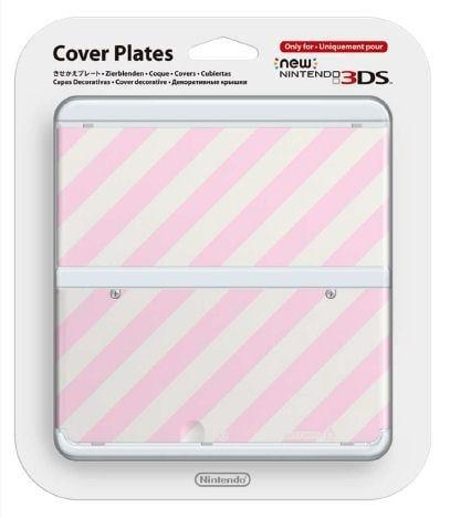 Nintendo-New 3DS Cover Plates - Roze Strepen (Nieuw)