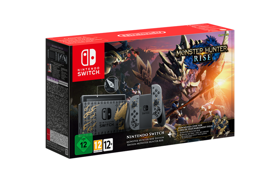 Nintendo-Switch Console Set V2 - Monster Hunter Rise Edition (In doos) Tweedehands