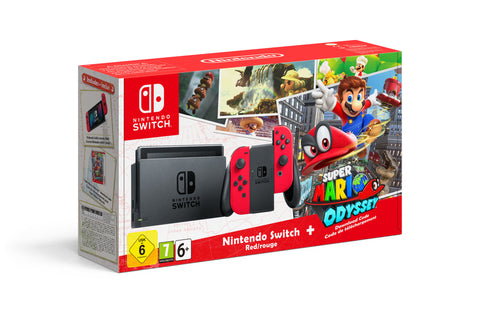 Nintendo-Switch Console Set V2 - Super Mario Odyssey Edition (In doos) Tweedehands