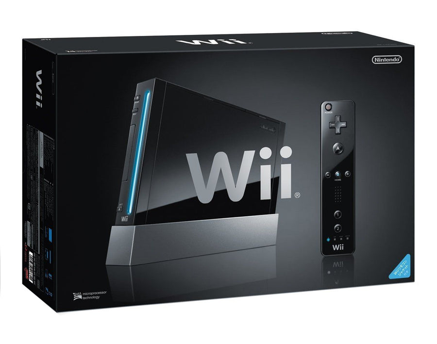 Nintendo-Wii Console - Zwart + Wii Sports Resort (in doos) Tweedehands