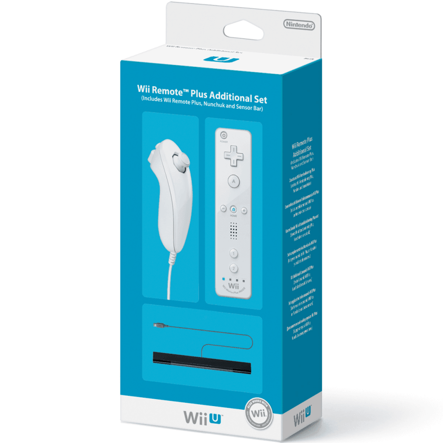 Nintendo-Wii Remote Plus + Nunchuk + Sensor Bar Additional Set (Nieuw)