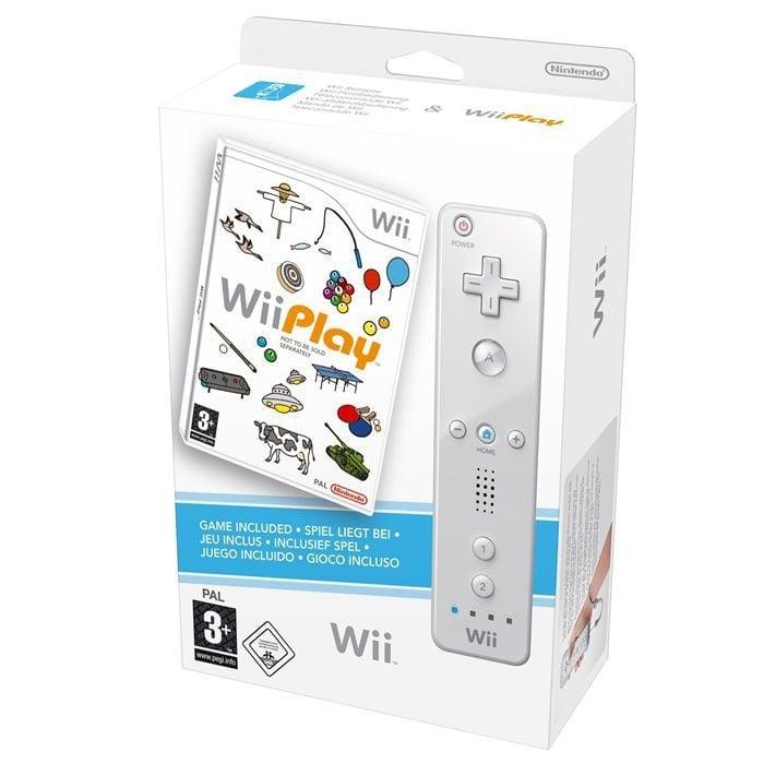 Nintendo-Wii Remote - Wit (Controller) + Wii Play (In doos) Tweedehands