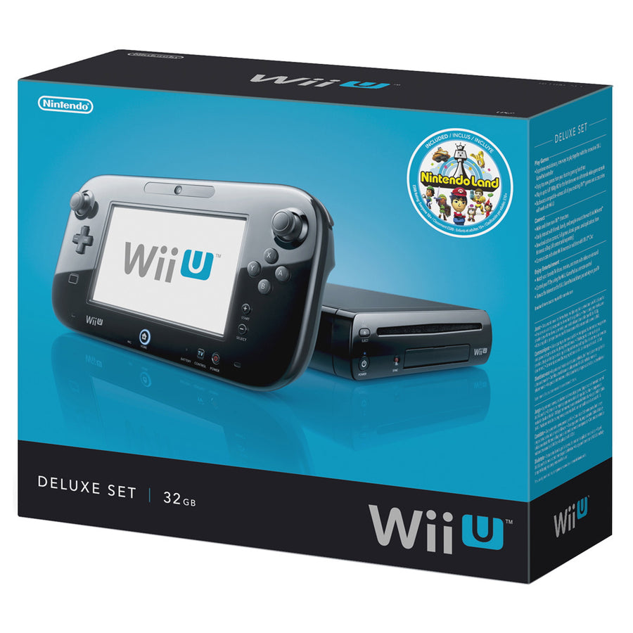 Nintendo-Wii U Premium Console incl. Gamepad - Zwart + Land Bundel (In doos) Tweedehands