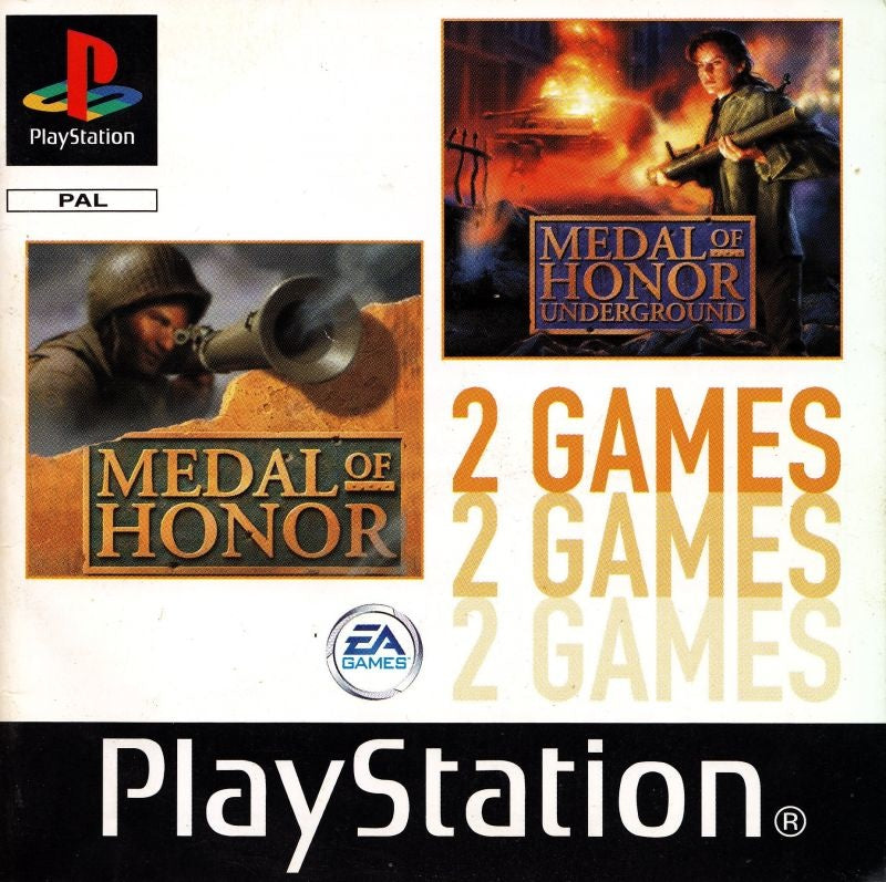 Playstation 1-Medal of Honor & Medal of Honor Underground Tweedehands