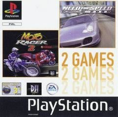 Playstation 1-Need For Speed: Porsche 2000 + Moto Racer 2 Tweedehands