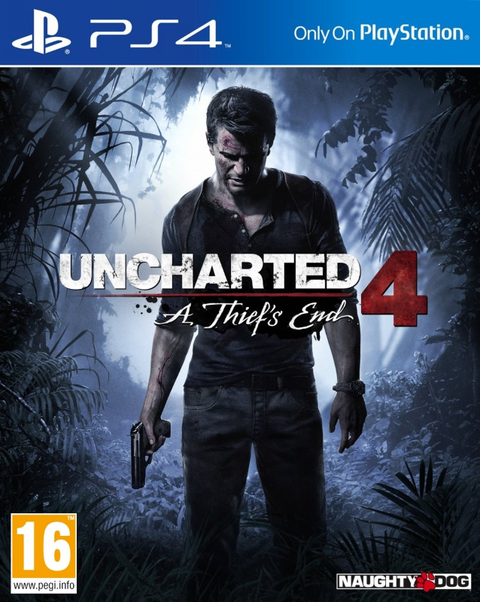 PlayStation 4 Uncharted 4 A Thief's End, doos voorkant, tweedehands