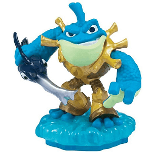 Skylanders figuur Rip Tide, Swap Force, blauwe kikker met vis, tweedehands