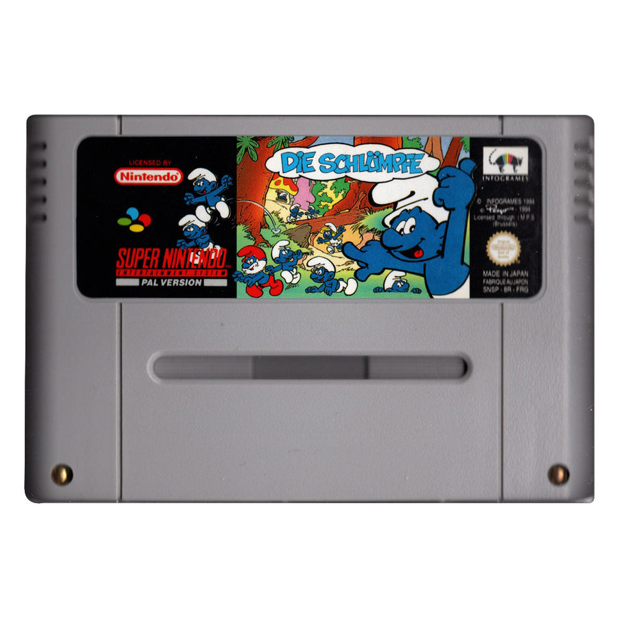 SNES-The Smurfs (Losse cassette) Tweedehands