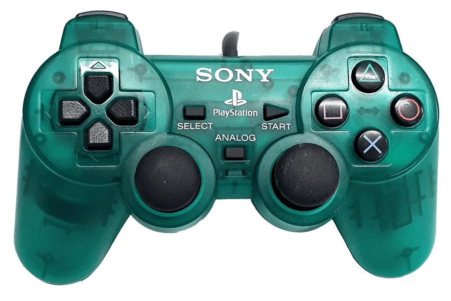 Sony-Playstation 1 DualShock controller - Emerald Green Tweedehands