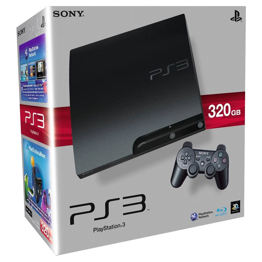 Sony-Playstation 3 Slim - 320 GB Console - Zwart (In doos) Tweedehands