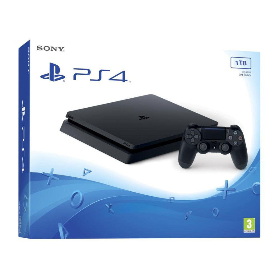 Sony-Playstation 4 Slim Console - 1 TB - Zwart (In doos) Tweedehands