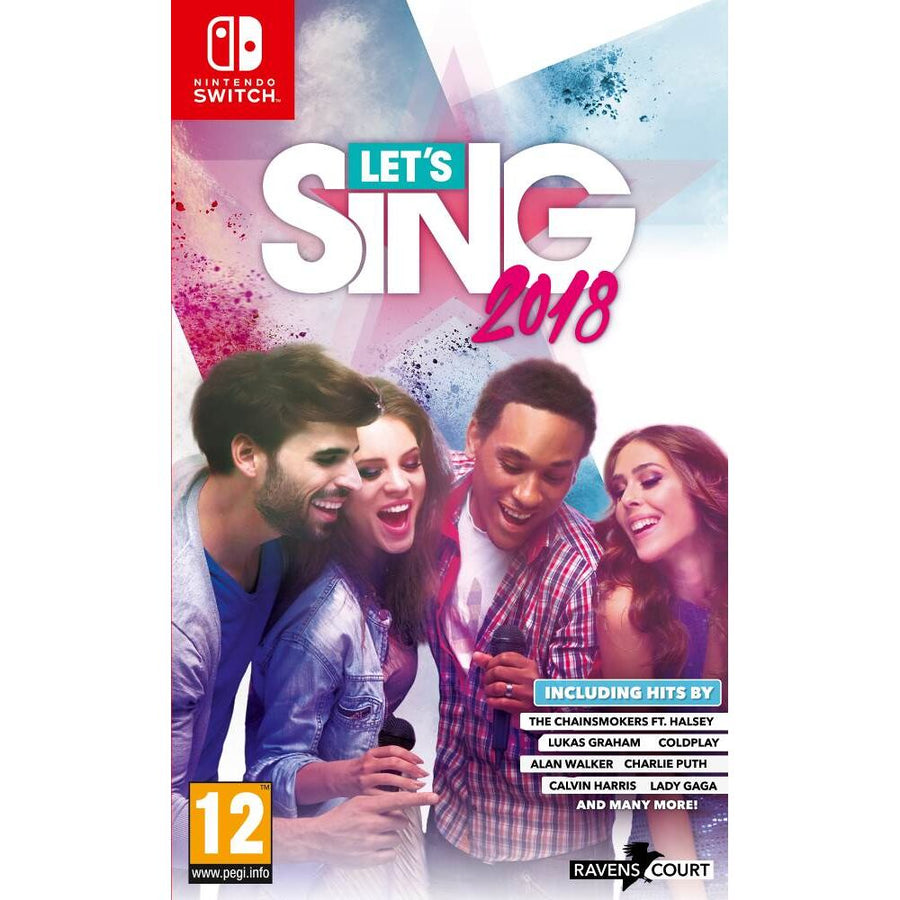 Switch-Let's Sing 2018 + 2 Microfoons Tweedehands