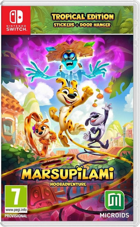 Nintendo Switch Marsupilami Hoobadventure Tropical Edition, doos voorkant, tweedehands