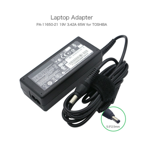 Toshiba-Laptop Adapter (PA-1650-21) (Incl. Stroomkabel) Tweedehands