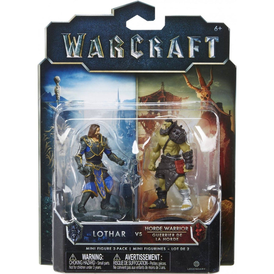 World of Warcraft-Lothar vs Horde Warrior Mini Figure 2-pack (Nieuw)