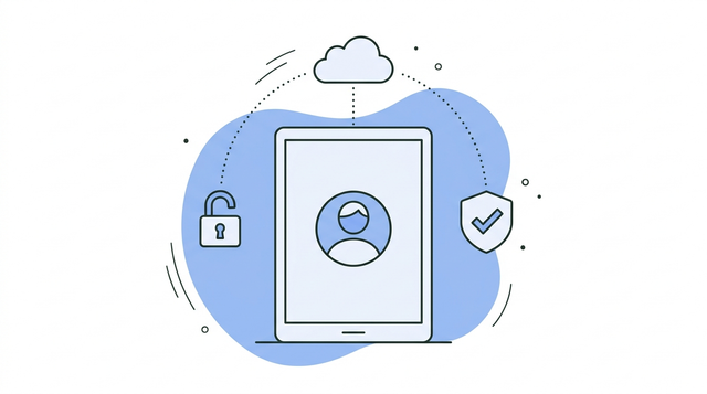 Oudere Kindle verbinden met je Amazon-account - illustratie van e-reader met cloud-verbinding