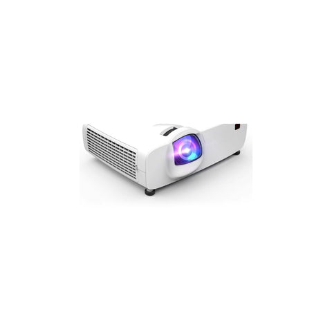BYINTEK Note 2 LW700ST short-throw laserbeamer, wit, vooraanzicht op wit