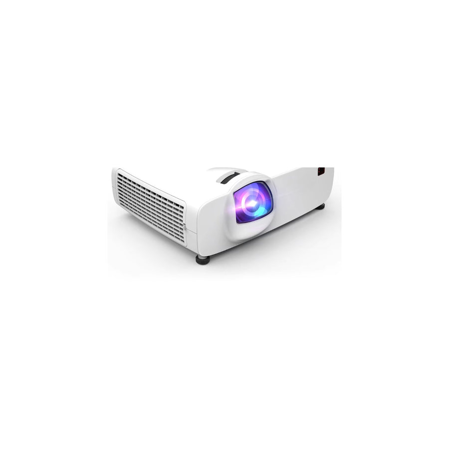 BYINTEK Note 2 LW700ST short-throw laserbeamer, wit, vooraanzicht op wit