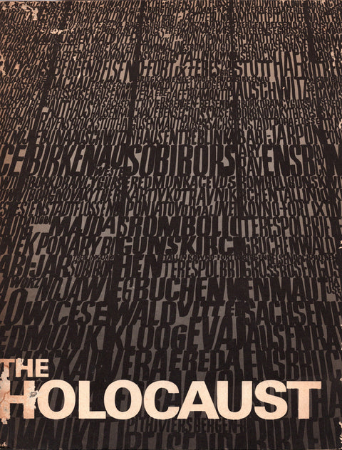 The Holocaust van Yad Vashem - voorkant met namen van kampen