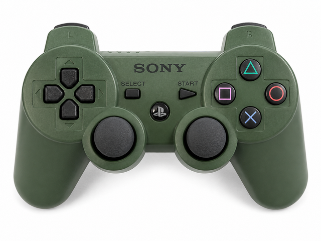 Sony PlayStation 3 DualShock 3 controller, legergroen, voorkant, tweedehands