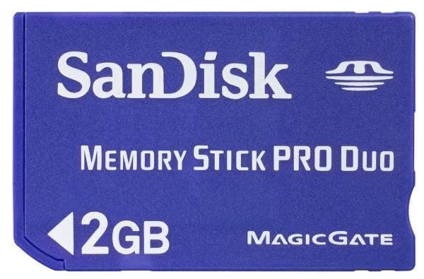 SanDisk-Memory Stick PRO Duo - 2GB - Blauw (Nieuw)
