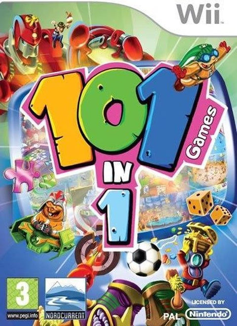 Nintendo Wii 101 in 1 Games, doos voorkant, tweedehands