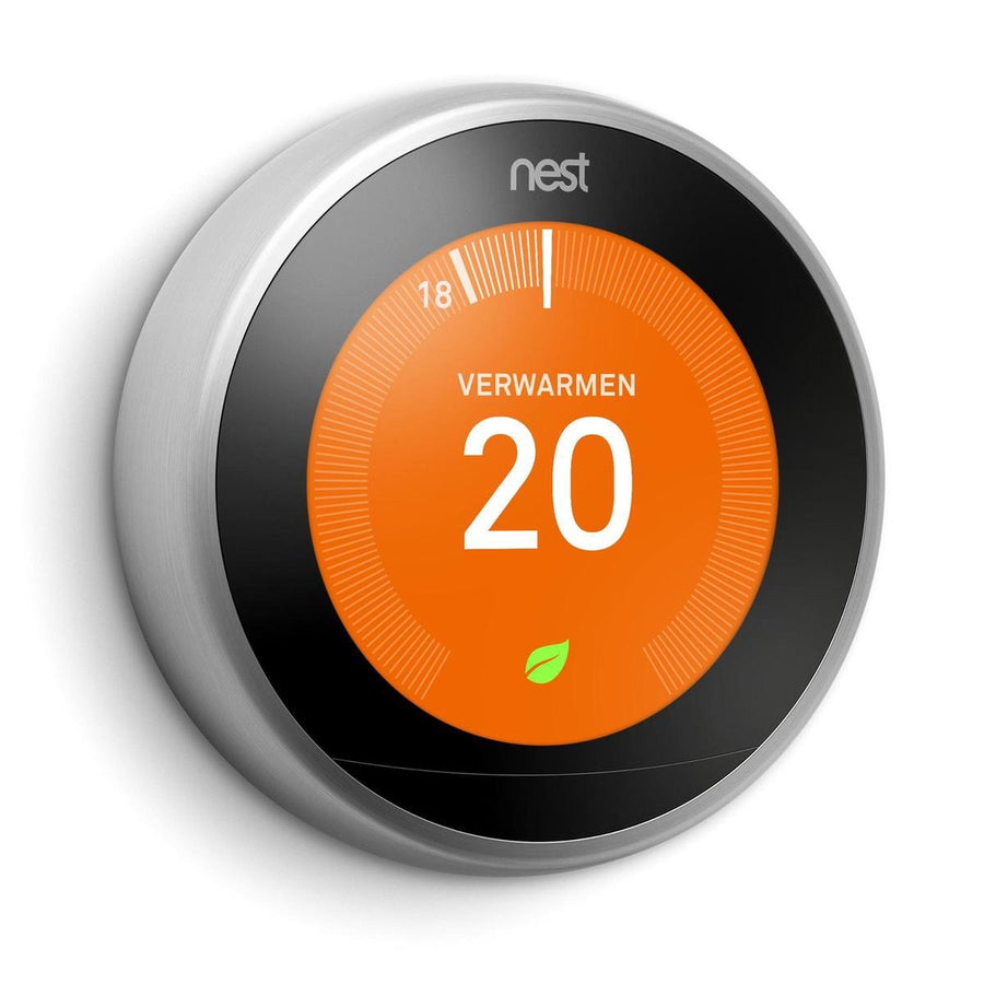 Google Nest Learning Thermostat 3e generatie in RVS / Zilver