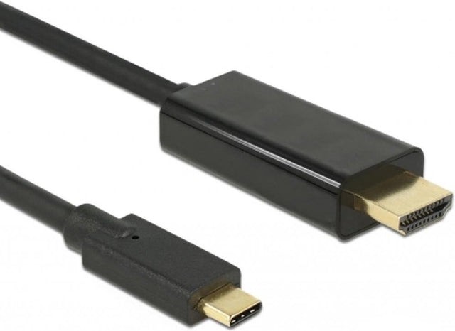 USB-C naar HDMI 4K video kabel, zwart, met USB-C-stekker en vergulde HDMI-stekker, tweedehands