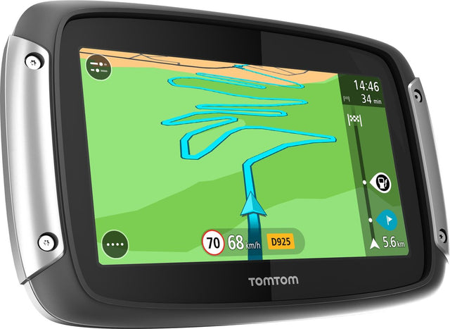 TomTom Rider 40 West-Europa motornavigatiesysteem 4,3 inch, voorkant met kaart op het scherm