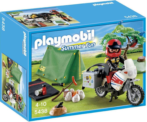 Playmobil-Summer Fun Kampeerder met Motorfiets Speelset - 5438 (Nieuw)