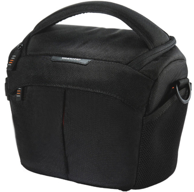 Vanguard 2GO 22 camera schoudertas, zwart, met handgreep, ritsen en mesh-zijvak